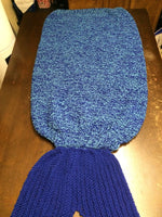 Load image into Gallery viewer, Hand Knit Knitted ‘Mermaid Tail’ Blanket
