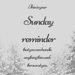Sunday Reminder!