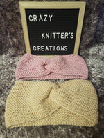 Load image into Gallery viewer, Hand Knitted Headband With A Twist Children Size.
