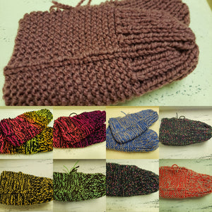 Hand Knit, handmade, cozy, chunky, relax fit, knitted slippers,