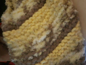 The Textured Throw, Living Room Couch throw Yellow/beige/brown/white variegated different textures throw blanket.