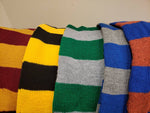 Load image into Gallery viewer, Hand Knit double layer scarves in many colour combo Get your school, house, team, colour  inspired scarf here!!!!!
